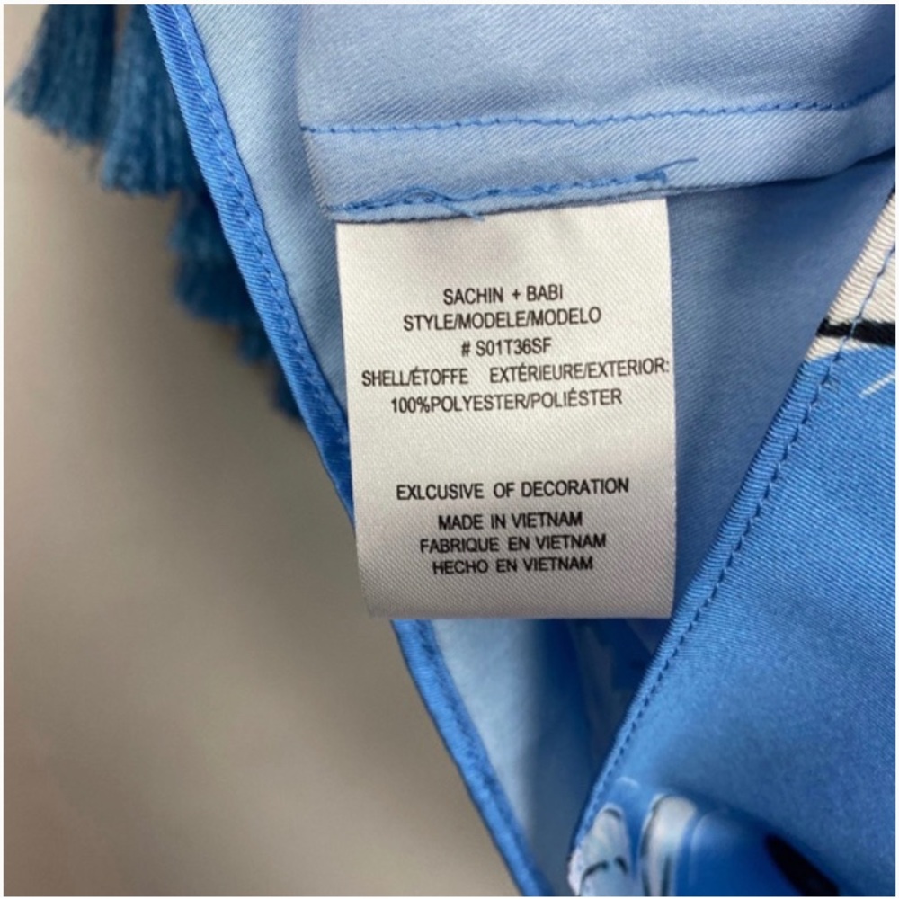 Sachin & Babi Kimono Top Little Boy Blue Falling Amelia Top Luxe XS - Picture 10 of 11